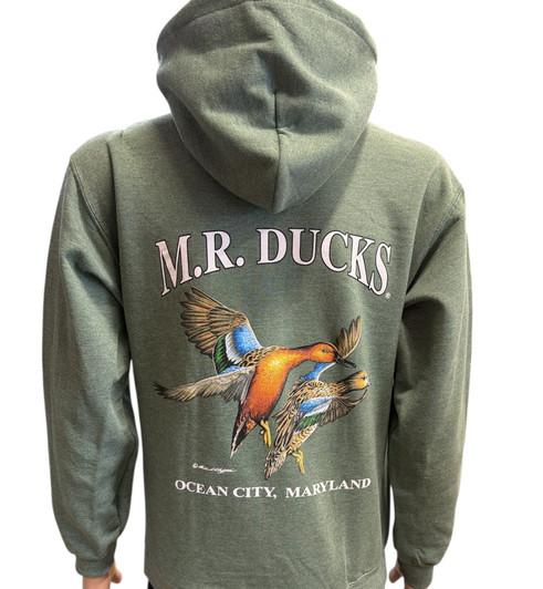 M.R. Ducks® 2026 Collection Hooded Sweat Shirt In Olive Green