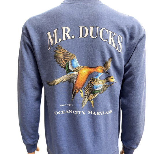 M.R. Ducks® 2026 Collection Crew Neck Sweat Shirt In Denim Blue