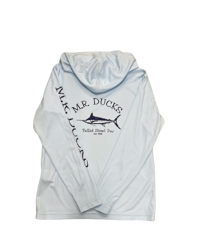 M.R. Ducks® Youth Sketchy Marlin Performance Hooded Long Sleeve  