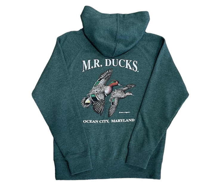 M.R. Ducks® 2024 Collection Youth Hooded Sweat Shirt In Olive Green