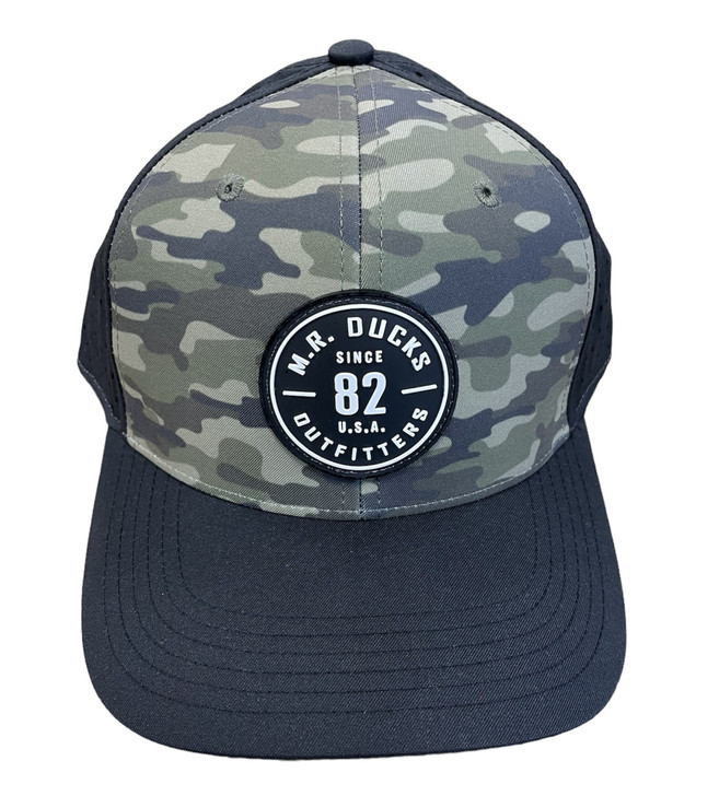 M.R. Ducks® Camo And Black Chunky Circle Patch Cap