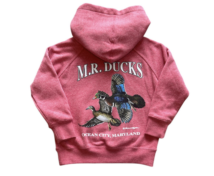 M.R. Ducks® 2025 Collection Youth Hooded Sweat Shirt In Red