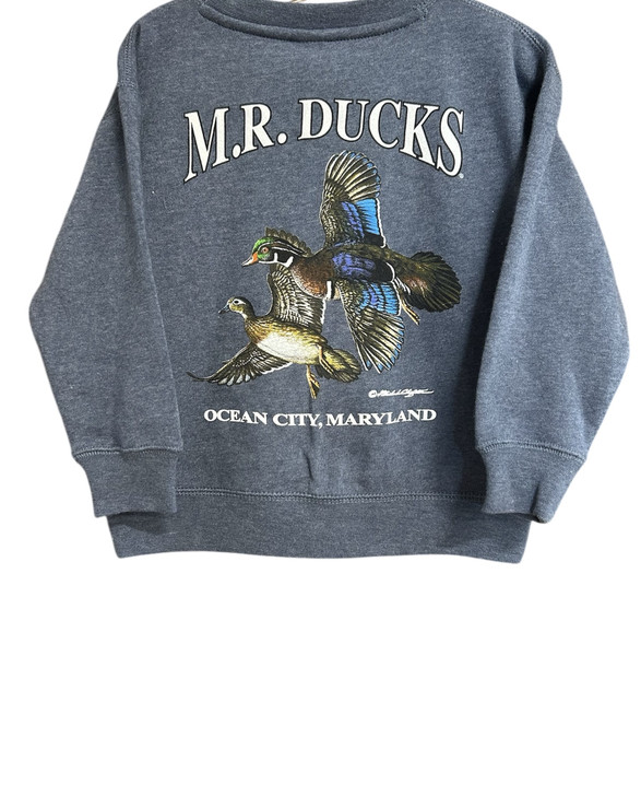 M.R. Ducks® 2025 Collection Youth Crew Neck Sweat Shirt In Denim Blue