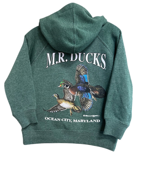 M.R. Ducks® 2025 Collection Toddler Hooded Sweat Shirt In Olive Green