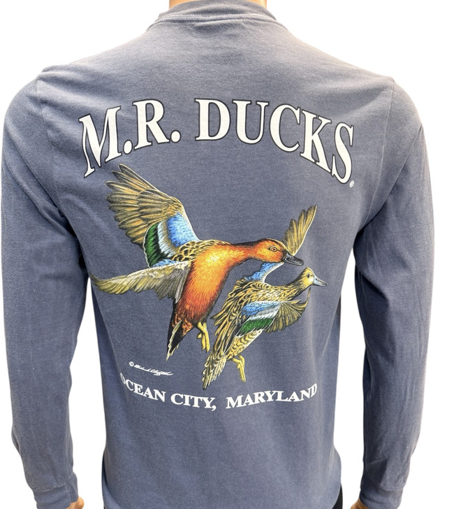 M.R. Ducks® 2026 Collection Long Sleeve Tee In Denim Blue