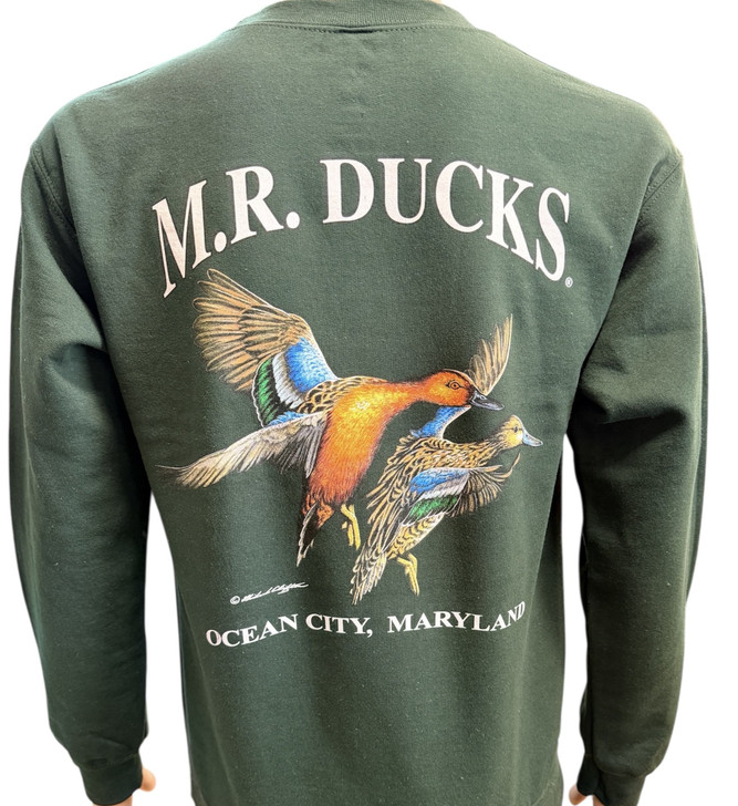 M.R. Ducks® 2026 Collection Crew Neck Sweat Shirt In Hunter Green