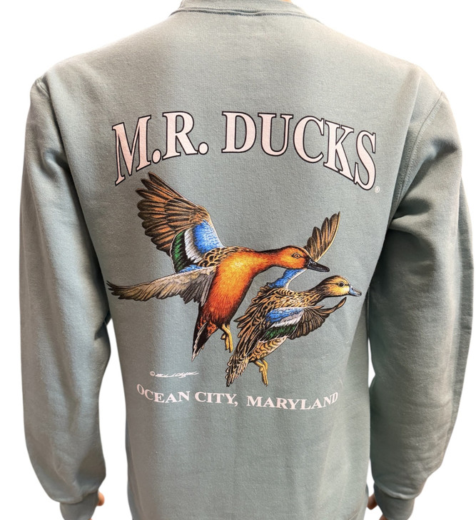 M.R. Ducks® 2026 Collection Crew Neck Sweat Shirt In Sage Green