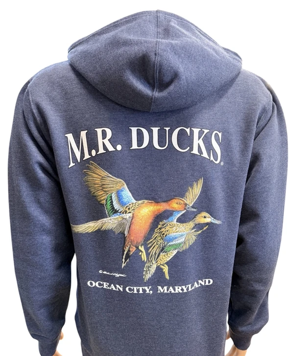 M.R. Ducks® 2026 Collection Full Zip Sweat Shirt In Heathered Navy