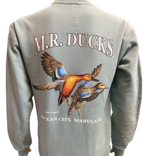 M R Ducks Rugby Top M.R. Ducks® 2026 Collection Crew Neck Sweat Shirt In Sage Green