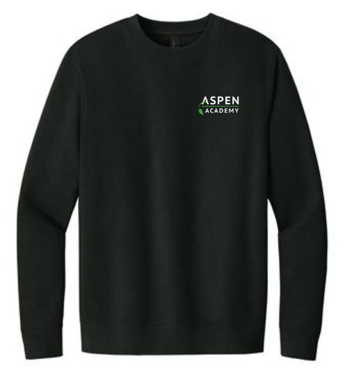 Youth & Adult District V.I.T. Fleece CREW Sweatshirt (BLACK) Embroidered Logo  Youth XS - Adult 