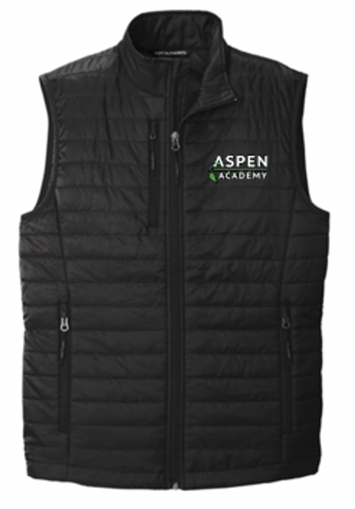 UNISEX Packable Port Authority® BLACK Puffy Vest with Embroidered LEFT CHEST Logo
