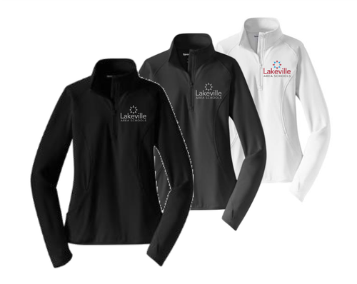Sport-Tek® LADIES Performance Quarter Zip Stretch Pullover with left chest embroidered logo