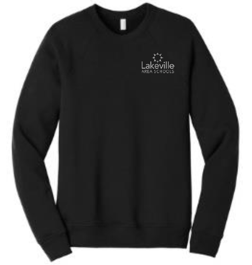 BELLA+CANVAS ® Unisex Sponge Fleece Raglan Sweatshirt (Vintage Black) with left chest embroidered logo