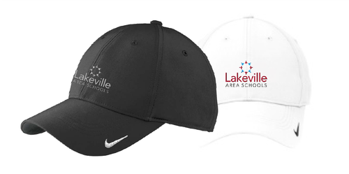 Nike Swoosh Legacy 91 Cap (BLACK or WHITE) with LAKEVILLE AREA SCHOOLS Embroidered Logo
