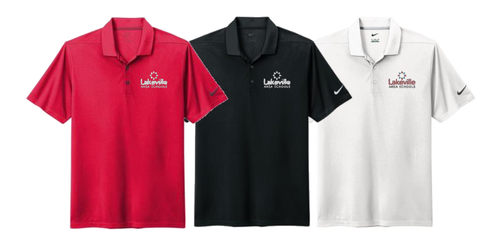 Nike Dri-FIT Micro Pique 2.0 Polo (RED, White & Black) with left chest embroidered logo
