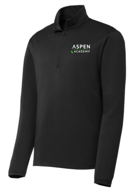 EMB - Sport-Tek® PosiCharge®Competitor™ 1/4-Zip Pullover (ADULT & YOUTH Sizes)  (BLACK) with Left Chest Embroidered Aspen Academy Logo