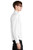 MERCER+METTLE™ Long Sleeve Stretch Unisex Woven Shirt (BLACK or WHITE) with left chest  embroidered logo