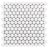 Bianco Dolomiti Marble 1" Penny Round Mosaic Tile Polished