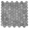 Bardiglio Gray Marble 1" Hexagon Mosaic Tile Polished