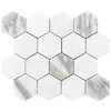 Calacatta Gold Italian Marble 3" Hexagon Mosaic Tile Polished