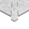 Carrara White Italian Marble Geometrica Polished Mosaic Tile Sample