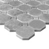 Bardiglio Gray Marble Octagon Polished Mosaic Tile Sample