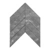 Bardiglio Gray Marble 2" x 8" Chevron Mosaic Tile Polished