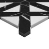 Nero Marquina Black Marble with Bianco Dolomite Triangles Geometrica Polished Mosaic Tile Sample