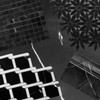 Nero Marquina Black Marble Rope Design with Bianco Dolomite White Strips Mosaic Tile Combination Sample