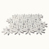 Polished Calacatta Gold Italian Marble with Bardiglio Gray Accent Daisy Flower Waterjet Mosaic Tile