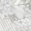 Calacatta Gold Italian Marble 6x24 Flute 3D Dimensional Tile Honed Combination