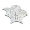 La Fleur Mosaic Waterjet Tile Polished White Carrara