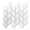 Bianco Dolomite Marble Blanco Orchid Leaf Mosaic Tile Polished