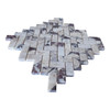 1x2 Herringbone Honed Calacatta Viola Italian Marble Mosaic Tile