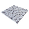 Calacatta Viola Marble Target Pinwheel with Dolomite Dots Mosaic Tile Honed