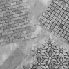Bardiglio Gray Marble Mini Brick Mosaic Tile Combination