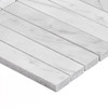 White Carrara 1x6 Stacked Mosaic Tile Polished