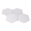 Honed Bianco Dolomite Marble 7" Hexagon Mosaic Tile