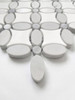 May Flower Dolomite White Carrara Marble Mosaic Tile with Bardiglio Gray Penny Polished