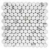 Calacatta Gold Italian Marble Penny Round Mosaic Tile Polished