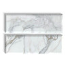 Calacatta Gold Italian Marble 4x12 Wide Bevel Subway Tile Honed