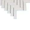 Dolomiti White Marble Polished Italian Bianco Dolomite 1x3 Herringbone Mosaic Tile