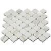 Calacatta Gold Honed Marble Arabesque Baroque Mini Lantern Mosaic Tile
