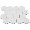 Bianco Dolomite Marble 3" Hexagon Honed Mosaic Tile