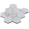 Polished  Calacatta Gold Italian Marble 4" Hexagon Mosaic Tile