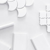 Bianco Dolomite 3x6 Marble Wide Bevel Subway Tile Honed Combination