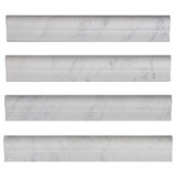 Italian White Carrera Marble Bianco Carrara Ogee 1 Chairrail Molding Polished