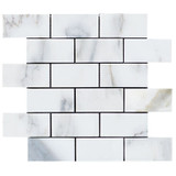 Calacatta Gold Italian Marble 2x4 Subway Mosaic Tile Honed