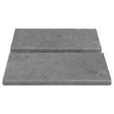Bardiglio Gray Polished Marble 4x12 Bullnose Trim Tile Sample