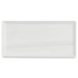 Bianco Dolomite 3x6 Marble Wide Bevel Subway Tile Honed